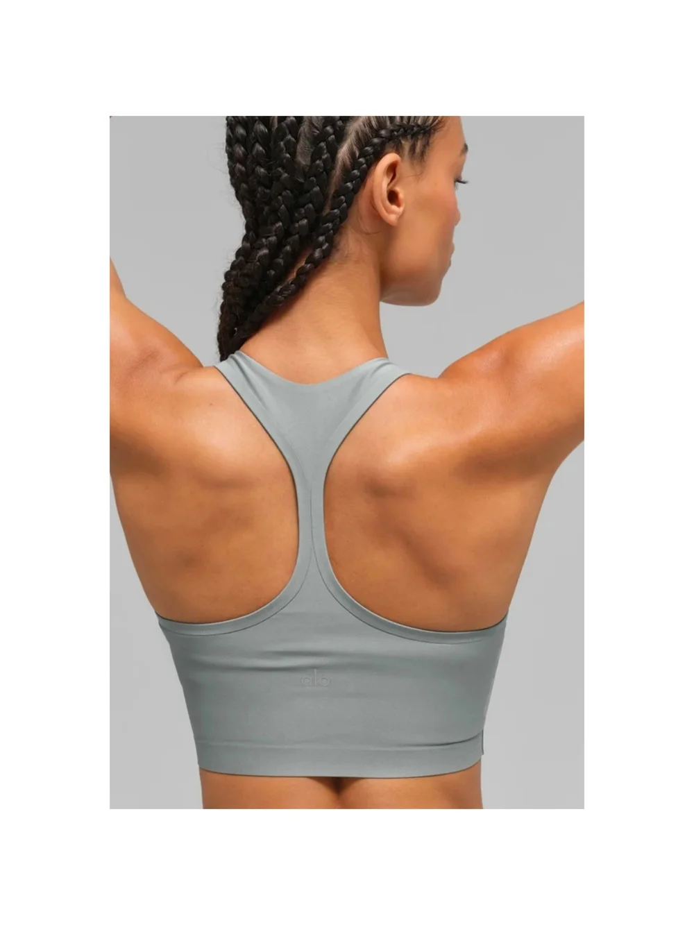 NWT Alo Airlift Super Sleek Everyday Scoop-Neck Sports Bra Tank Lunar Grey Sz M